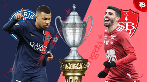  03h10 ngày 8/2: PSG vs Brest   