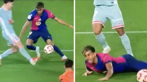  Lamine Yamal ngã vờ kiếm penalty?