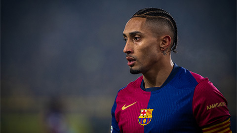  Raphinha lỡ trận đá bù của Barca