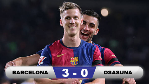  Thắng Osasuna, Barca tạo khoảng cách 3 điểm với Real Madrid