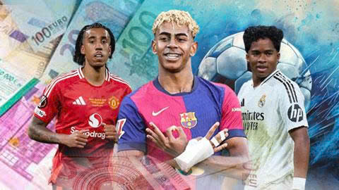  Top 7 cầu thủ tuổi teen lương cao nhất bóng đá thế giới hiện nay: Endrick có hơn Lamine Yamal?