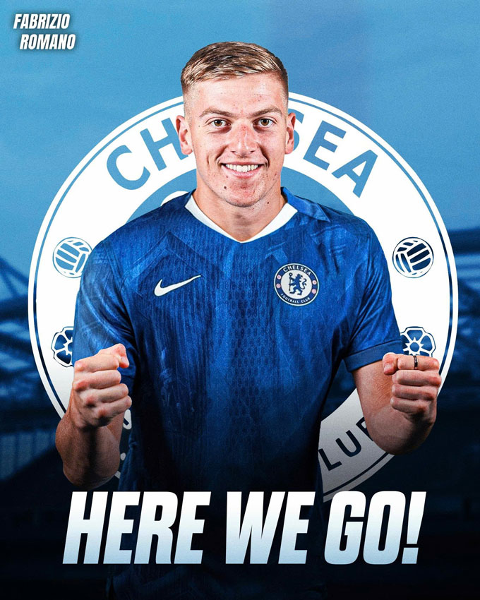 Chelsea đã công bố tân binh Liam Delap sẽ mặc áo số 9
