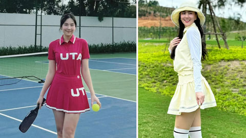 MC Mai Ngọc đẹp bất chấp: Dáng điểm 10 trên sân golf lẫn sân pickleball