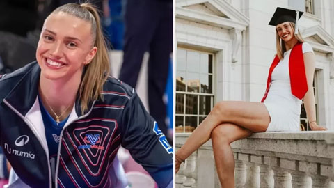  Người đẹp bóng chuyền cao 2m05 Anna Smrek gây sốt tại giải VNL 2025