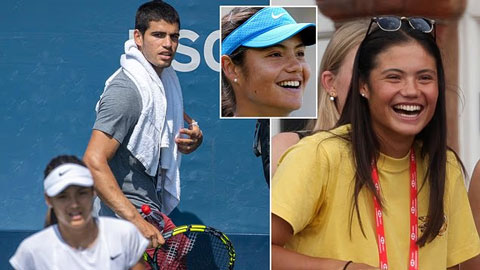  'Mỹ nhân quần vợt' Emma Raducanu lại lộ thêm dấu hiệu hẹn hò Alcaraz