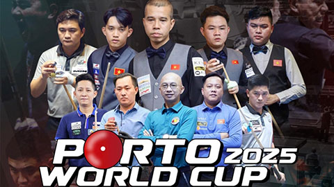  Trần Quyết Chiến cùng 9 cơ thủ Việt Nam dự World Cup Porto 2025