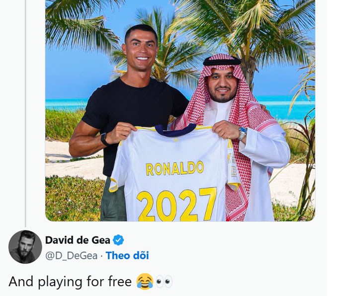 De Gea mỉa mai Ronaldo