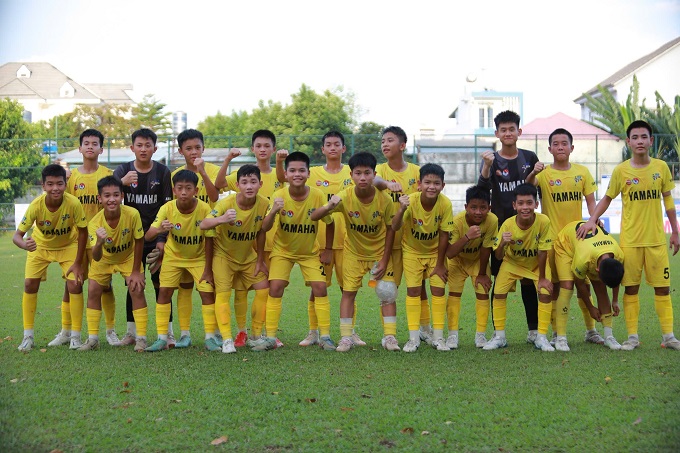 Niềm vui của SLNA khi sớm giành vé. Ảnh: SLNA FC