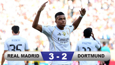  Kết quả Real Madrid 3-2 Dortmund: Los Blancos vào bán kết