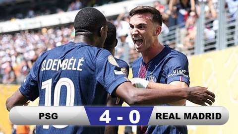  Kết quả PSG 4-0 Real Madrid: Les Parisiens vào chung kết FIFA Club World Cup