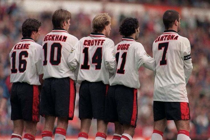Beckham từng mặc áo số 10 tại MU