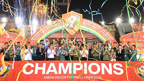  Tiền vệ U23 Việt Nam giúp đội nhà vô địch giải bóng đá Công an, Cảnh sát các nước ASEAN mở rộng 2025