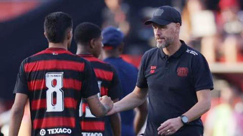  Leverkusen thua tan nát trước U20 Flamengo trong ngày Ten Hag ra mắt