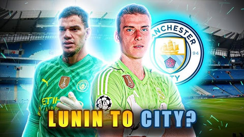  Man City chi 60 triệu euro chiêu mộ Andriy Lunin từ Real Madrid thay Ederson