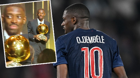  Lộ ảnh Dembele nhận Quả Bóng Vàng 2025