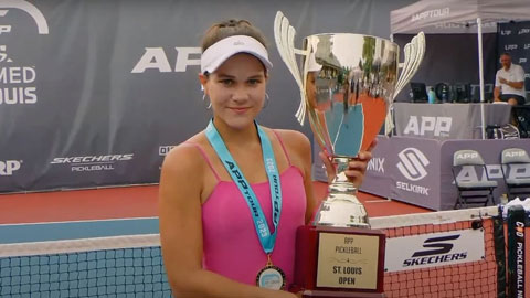  Mỹ nhân lai Dominique Schaefer - tay vợt pickleball quyến rũ nhất thế giới