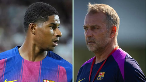  Marcus Rashford bị thay ra sau 33 phút: HLV Flick nói gì?