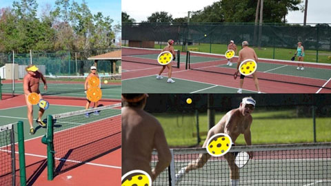  Khỏa thân chơi pickleball, xu hướng lạ tại Mỹ