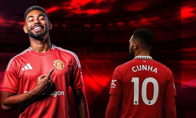 Matheus Cunha gia nhập MU