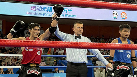  ‘Độc cô cầu bại’ Nguyễn Trần Duy Nhất hạ gục võ sĩ Trung Quốc, vào bán kết World Games 2025