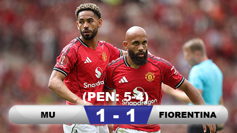  Kết quả MU 1-1 (pen 5-4) Fiorentina: Quỷ đỏ giành Snapdragon Cup 2025