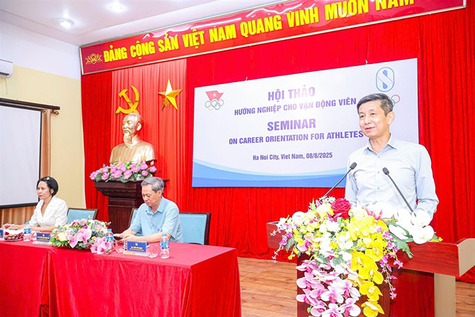 Cục trưởng Cục TDTT Việt Nam Nguyễn Danh Hoàng Việt phát biểu tại Hội thảo.jpg