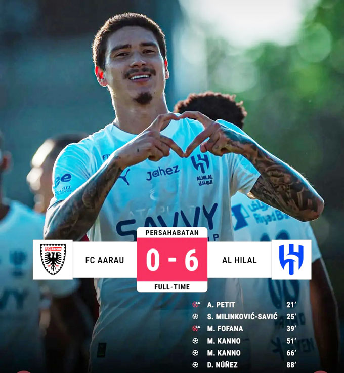 Nunez ghi bàn ngay trận ra mắt Al Hilal