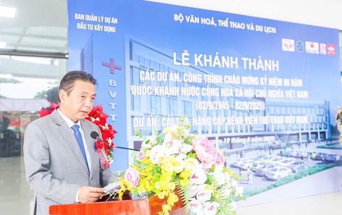 Thứ trưởng Hoàng Đạo Cương phát biểu tại buổi lễ