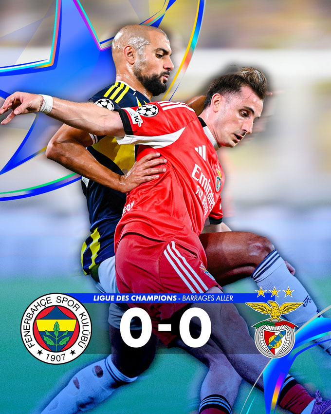 Fenerbahce bị Benfica cầm hòa trên sân nhà