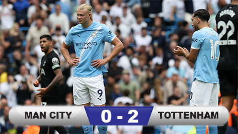  Kết quả Man City 0-2 Tottenham: Phơi áo tại Etihad