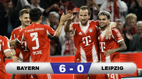  Kết quả Bayern 6-0 Leipzig: 'Sét tennis' ấn tượng của Bayern