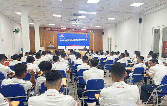Quang cảnh lớp tập huấn đợt 2 tại TP.HCM - Ảnh: VFF 