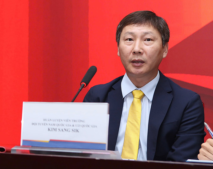 HLV KIm Sang Sik chừng mực khi nhận xét về Trần Thành Trung - Ảnh: Đức Cường