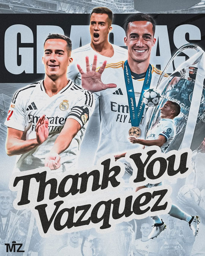 Vazquez chia tay Real hôm 16/7 vừa qua