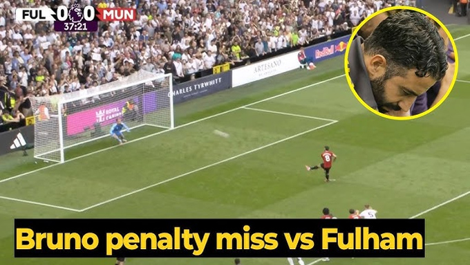 Amorim cũng không dám nhìn khi Bruno đá phạt đền ở trận hoà Fulham