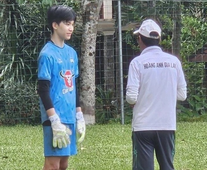 Thủ môn trẻ Thành Lợi. Ảnh: HAGLFC