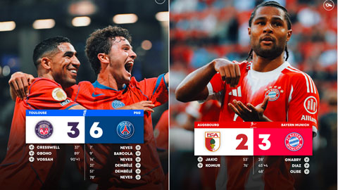  PSG thắng huỷ diệt, Bayern suýt bị cầm hoà dù dẫn trước 3-0