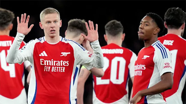 Kể từ đầu mùa Zinchenko chưa đá trận nào cho Arsenal