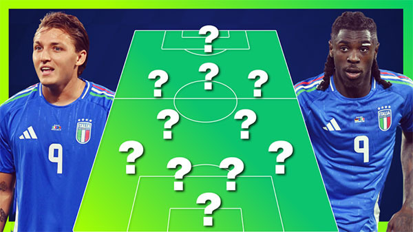 Italia sẽ tiếp tục với cặp trung phong Kean - Retegui, hay thận trọng bằng việc gia cố thêm nhân sự tuyến giữa?