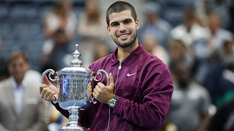  Carlos Alcaraz lọt Top 6 ngôi sao 'săn tiền thưởng' giỏi nhất lịch sử quần vợt