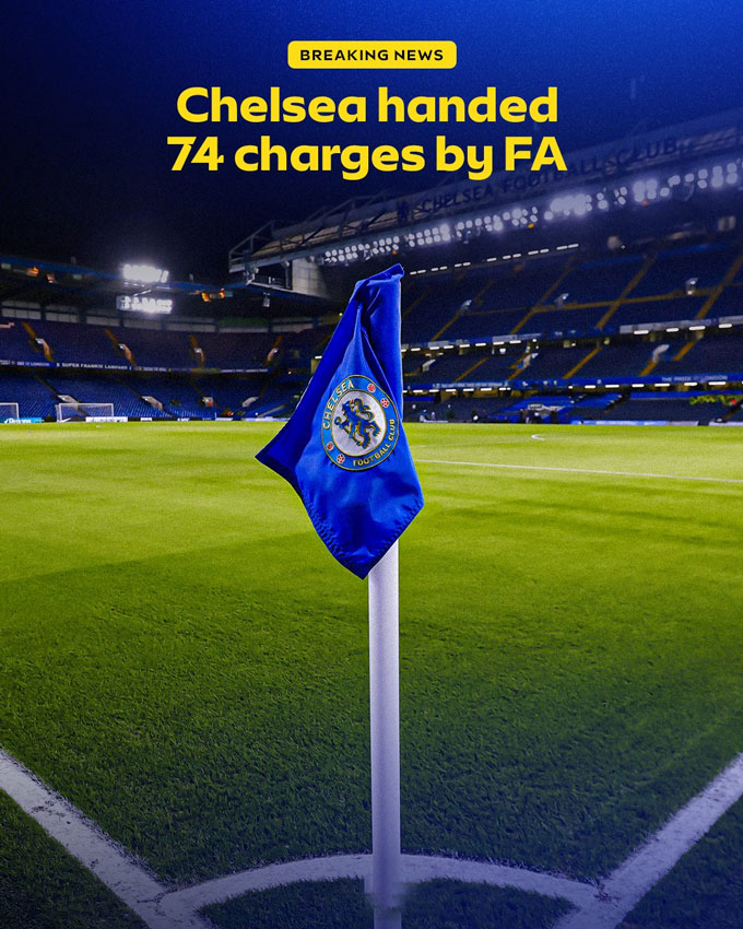 Chelsea đối mặt với 74 cáo buộc vi phạm quy định của FA