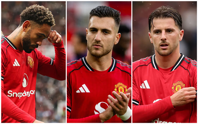 MU không có sự phục vụ của (trái sang) Cunha, Dalot và Mount ở trận Derby Manchester