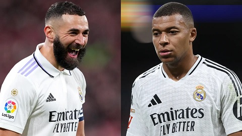  Kylian Mbappe trong hình bóng Karim Benzema 