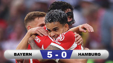  Kết quả Bayern 5-0 Hamburg: 3 điểm dễ dàng cho 'Hùm xám'