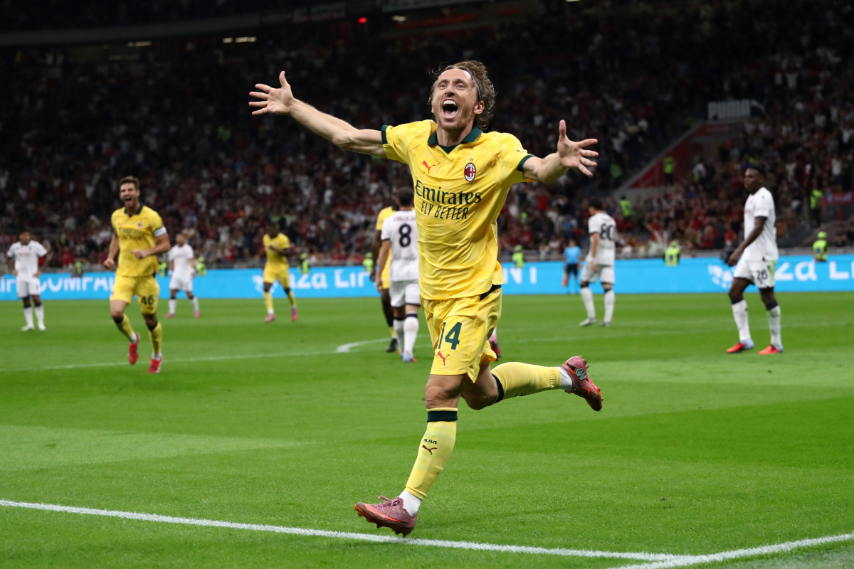 Luka Modric sắm vai nam diễn viên chính trong trận AC Milan thắng Bologna.