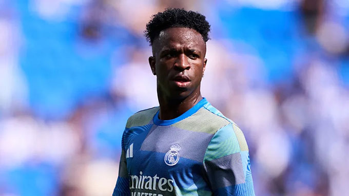 Vinicius phải ngồi dự bị ở trận đấu giữa Real và Marseille