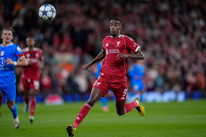 Isak đã có trận đấu đầu tiên cho Liverpool kể từ khi gia nhập