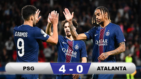  Kết quả PSG 4-0 Atalanta: Nhà vua ra oai