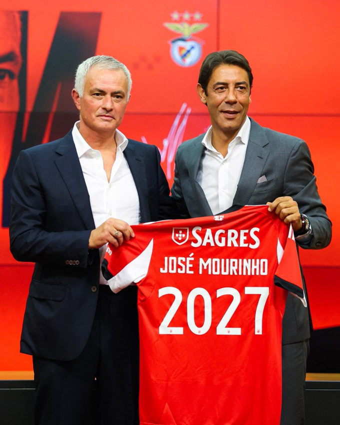 Mourinho ký hợp đồng với Benfica tới năm 2027 nhưng có điều khoản chấm dứt hợp đồng sớm ở hè 2026
