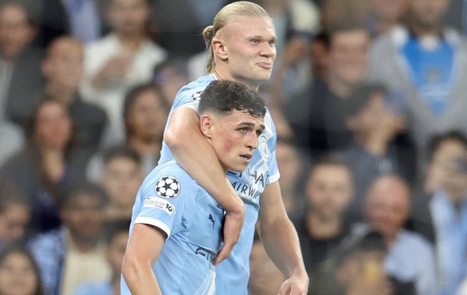 Cặp bài trùng Erling Haaland và Phil Foden thi đấu quá ăn ý